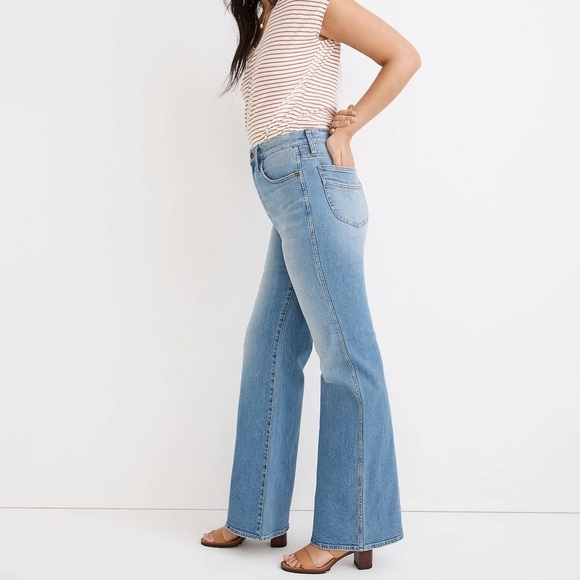 Madewell 11” High-Rise Flare Jeans Caine Wash - Picture 3 of 14